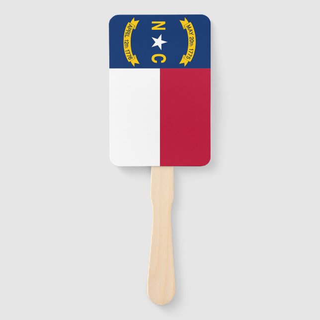 Set of hand fan with flag of North Carolina (Front)