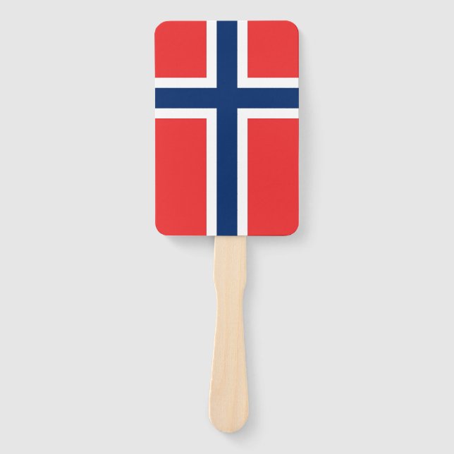 Set of hand fan with flag of Norway (Front)