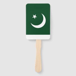 Set of hand fan with flag of Pakistan