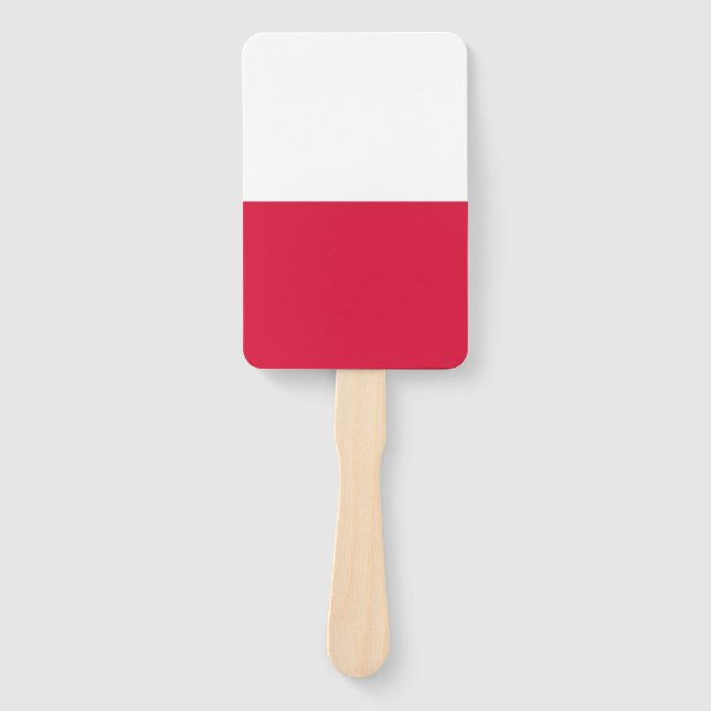Set of hand fan with flag of Poland (Front)