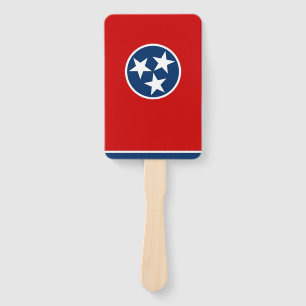 Set of hand fan with flag of Tennessee, USA