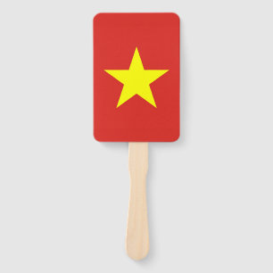 Set of hand fan with flag of Vietnam