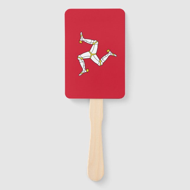 Set of hand fan with Isle of Man flag, UK (Front)