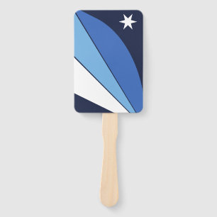 Set of hand fans with flag of Columbia, SC