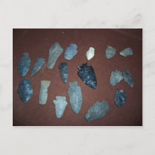 Set of Indian Arrowheads Postcard