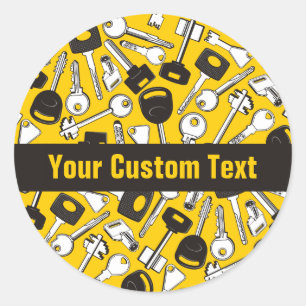 Set of Keys Background Classic Round Sticker