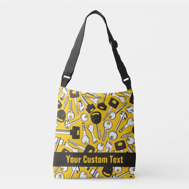 Set of Keys Background Crossbody Bag (Front)