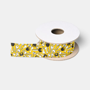 Set of Keys Background Satin Ribbon