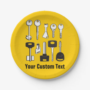 Set of Keys Paper Plate