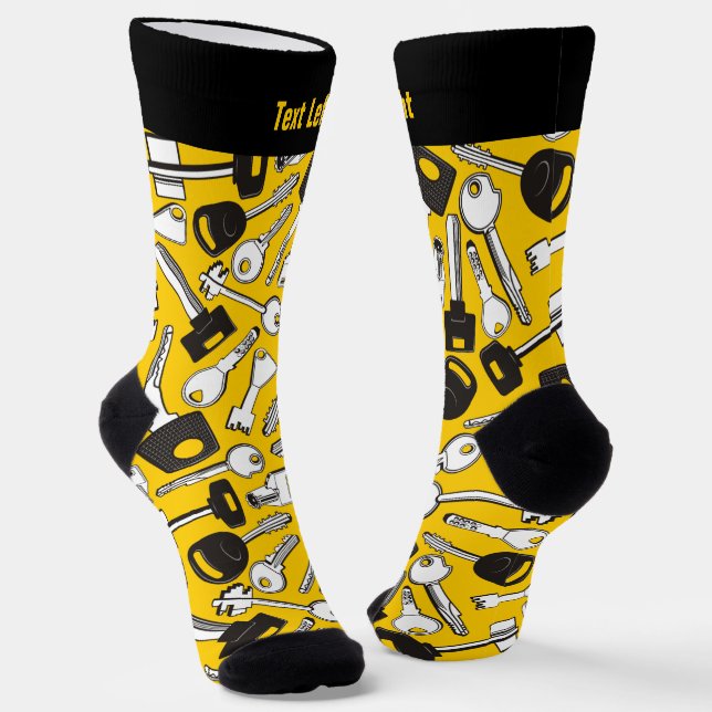 Set of Keys Pattern Socks (Angled)