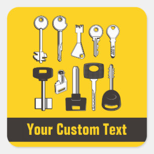 Set of Keys Square Sticker