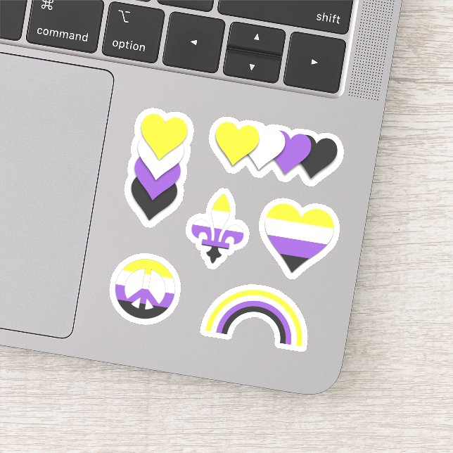 Set of non-binary pride designs (Detail)