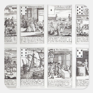 Set of Playing Cards depicting Satirical Square Sticker