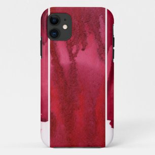 Set of red watercolor abstract hand painted iPhone 11 case