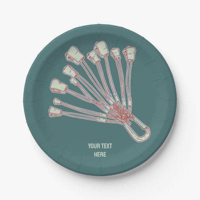 Set of rock climbing wires paper plate (Front)