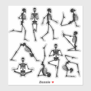 Set of scrapbooking skeletons sticker