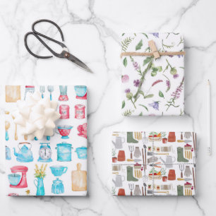 Set Of Three Sheets Wrapping Paper - Summer in One
