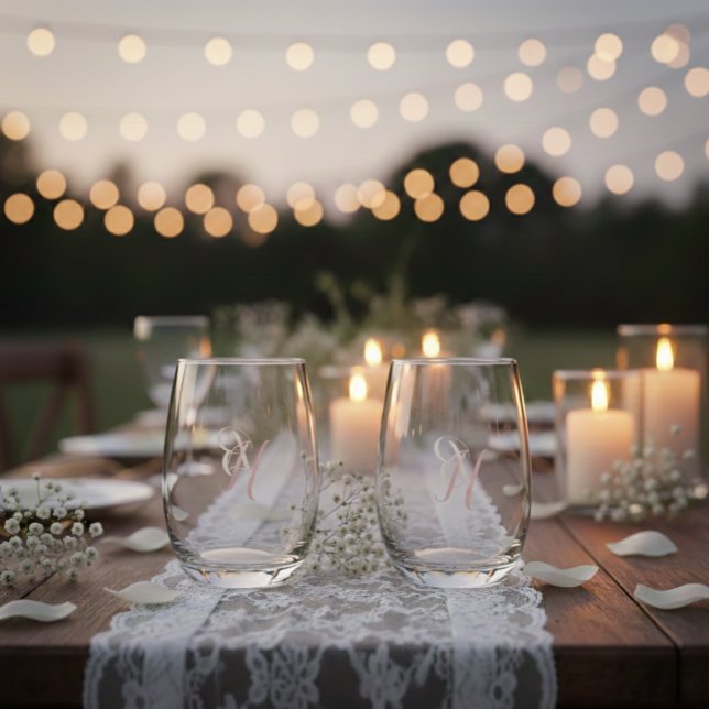 Set of Two Personalized Stemless Wine Glasses  (Creator Uploaded)
