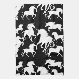 set of unicorns tea towel