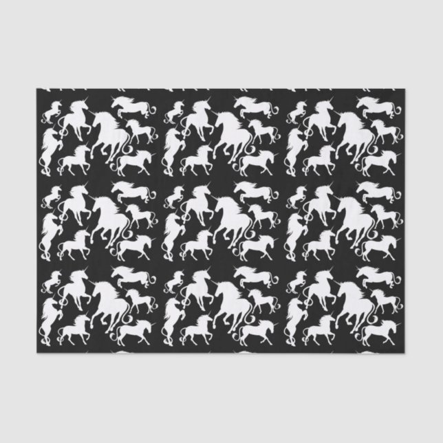 set of unicorns tissue paper (Front)