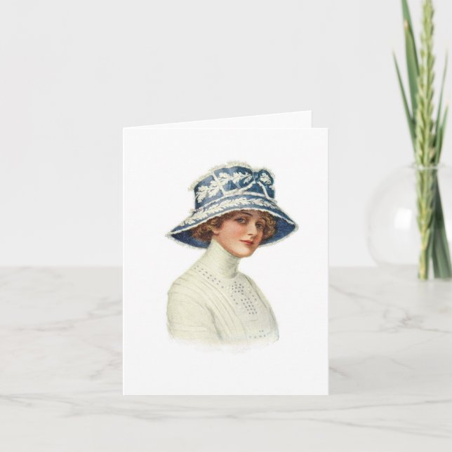 Set of Vintage Millinery Notecard (7) (Front)