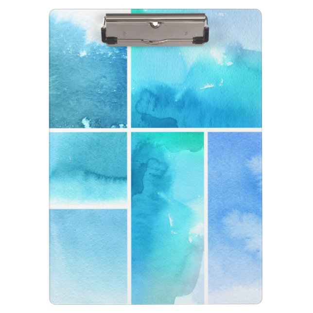 Set of watercolor abstract hand painted 2 clipboard (Front)