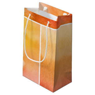 Set of watercolor abstract hand painted 4 small gift bag