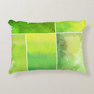 Set of watercolor abstract hand painted decorative cushion