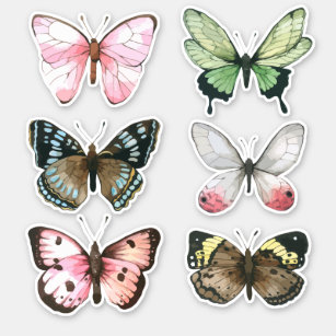 Set of watercolor Butterflies sticker