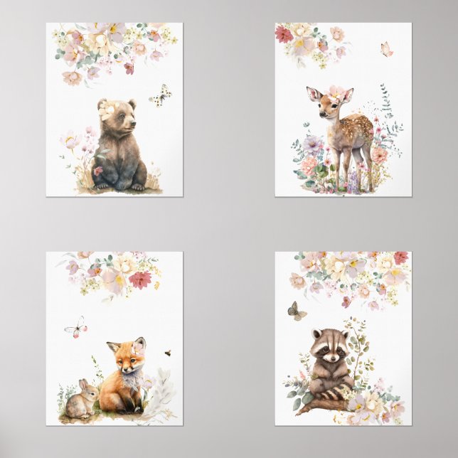 Set of Woodland Animal Portret Nursery (Front)