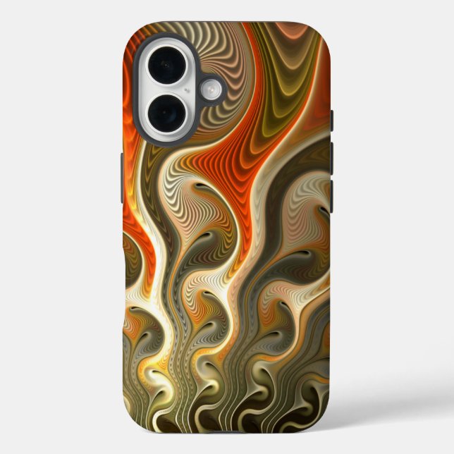 Set Phasers Abstract Orange Flames Case-Mate iPhone Case (Back)
