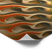 Set Phasers Orange Abstract Flames Poster (Corner)