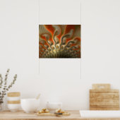 Set Phasers Orange Abstract Flames Poster (Kitchen)