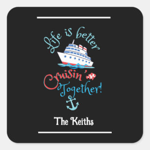 Set Sail Cruise Square Sticker