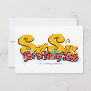 Set Sail for a Funny Tale Flat Thank You Card