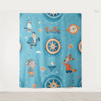 Set Sail for a Funny Tale wrap Tapestry