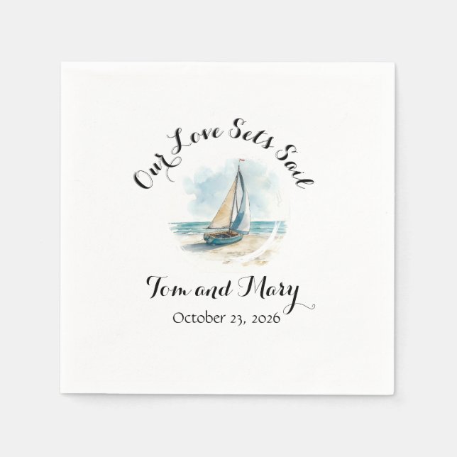 Set Sail Gift Napkin (Front)