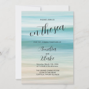 Set Sail into Forever: Ocean Cruise Wedding Invite