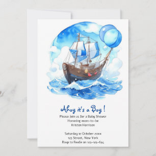 Set Sail: Nautical Boy Baby Shower Invitation