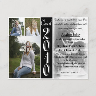 Set sail photo graduation invitation
