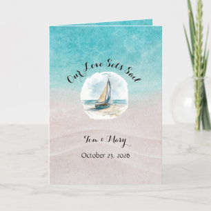 Set Sail Wedding Program Programme