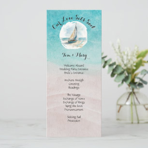 Set Sail Wedding Program Programme