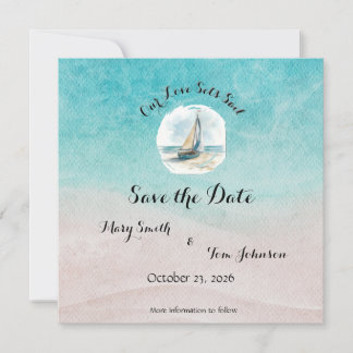Set Sail Wedding Save the Date  