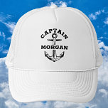 Set Sail with Personalised Style - Captain Trucker Hat<br><div class="desc">Step into the helm of your life with our Captain Trucker Hat, featuring a captivating anchor design and your custom name emblazoned in elegant font. Symbolising strength and stability, the nautical anchor inspires your journey towards your aspirations. Whether you're charting new waters or basking in the familiarity of the sea,...</div>
