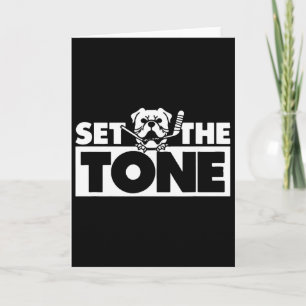 Set The Tone Bulldog Hockey Grit Graphic Card