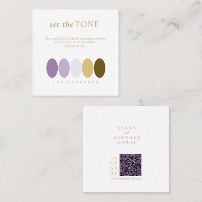 Set the Tone Lux Lavender Colour Palette ID990 Enclosure Card (Front/Back)