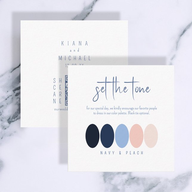 Set the Tone Navy Peach Colour Palette ID1110 Enclosure Card (Creator Uploaded)