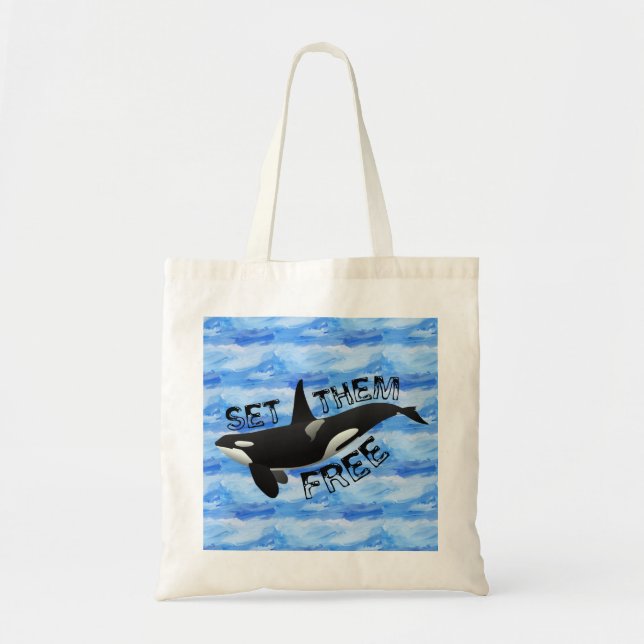 "Set them free" orca Tote Bag (Front)