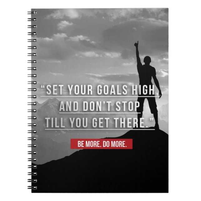 Set Your Goals High - Motivational Notebook (Front)