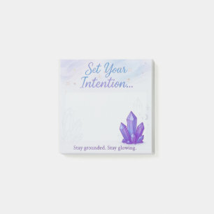 Set Your Intention Crystal-Themed Pastel  Post-it Notes